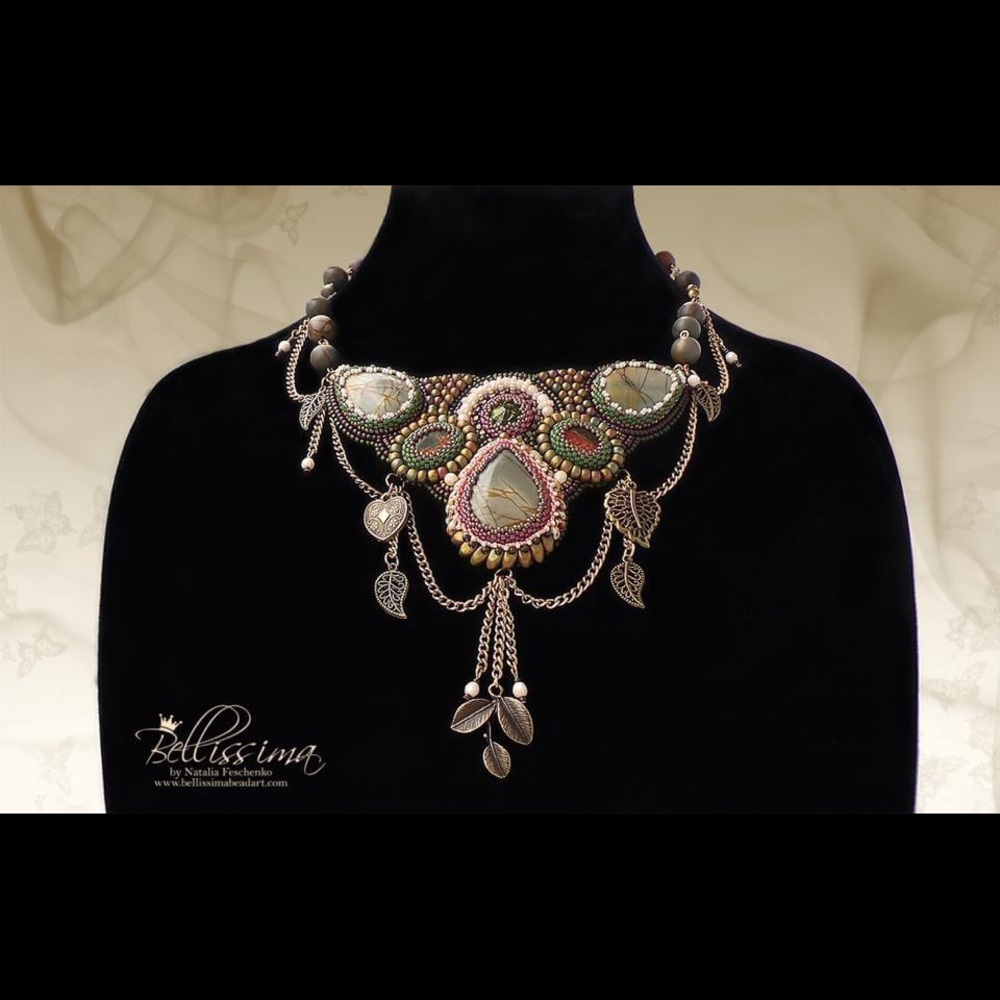 Handmade statement necklace and bracelet